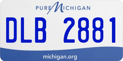 MI license plate DLB2881