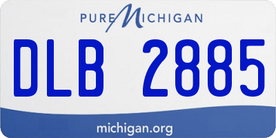 MI license plate DLB2885