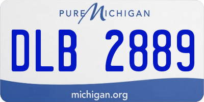 MI license plate DLB2889