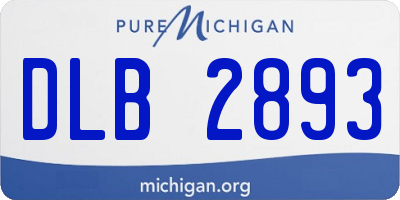 MI license plate DLB2893