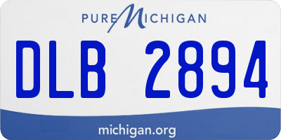 MI license plate DLB2894