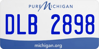 MI license plate DLB2898