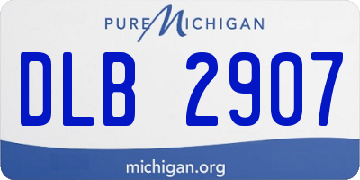 MI license plate DLB2907