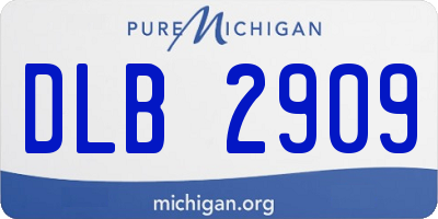 MI license plate DLB2909