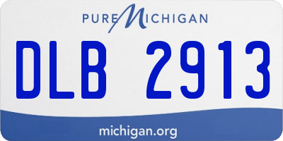 MI license plate DLB2913