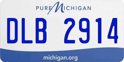MI license plate DLB2914