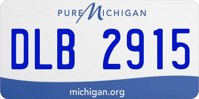 MI license plate DLB2915
