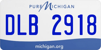 MI license plate DLB2918