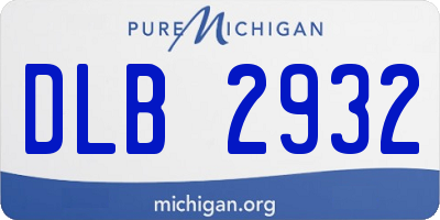 MI license plate DLB2932