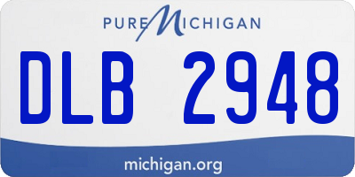 MI license plate DLB2948