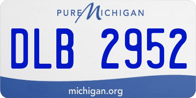 MI license plate DLB2952