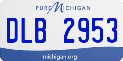 MI license plate DLB2953