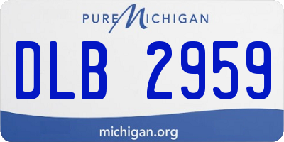MI license plate DLB2959