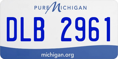 MI license plate DLB2961