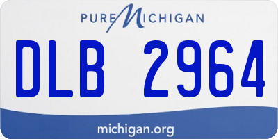 MI license plate DLB2964