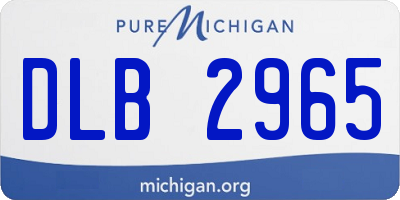 MI license plate DLB2965