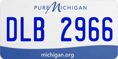 MI license plate DLB2966