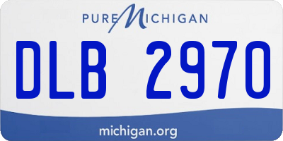 MI license plate DLB2970