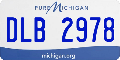 MI license plate DLB2978