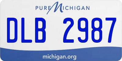 MI license plate DLB2987