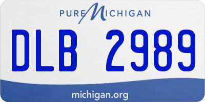 MI license plate DLB2989