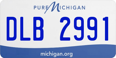 MI license plate DLB2991