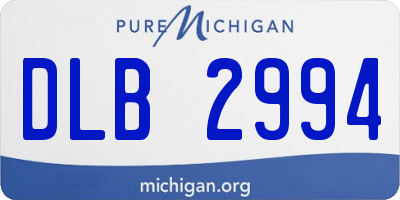 MI license plate DLB2994