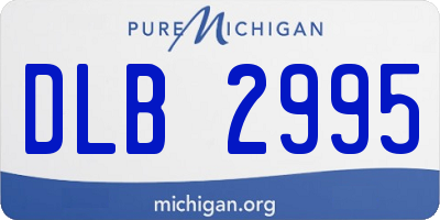 MI license plate DLB2995