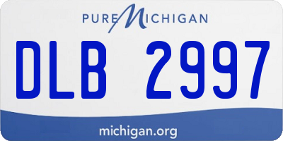 MI license plate DLB2997