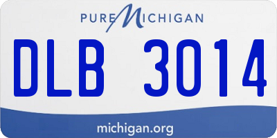 MI license plate DLB3014