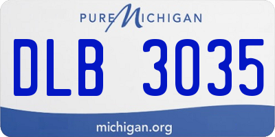 MI license plate DLB3035