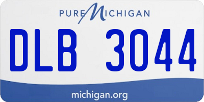 MI license plate DLB3044