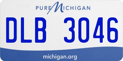 MI license plate DLB3046