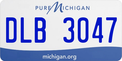 MI license plate DLB3047