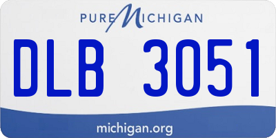 MI license plate DLB3051