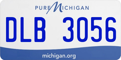 MI license plate DLB3056