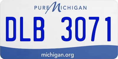 MI license plate DLB3071