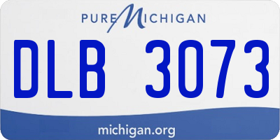 MI license plate DLB3073