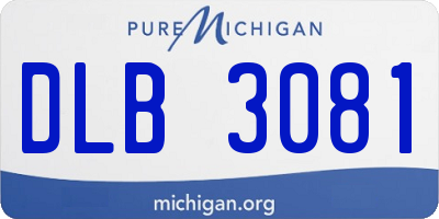 MI license plate DLB3081