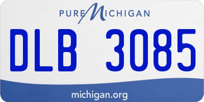 MI license plate DLB3085