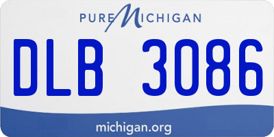 MI license plate DLB3086