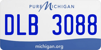 MI license plate DLB3088