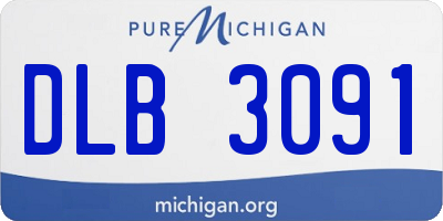 MI license plate DLB3091