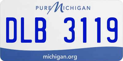 MI license plate DLB3119