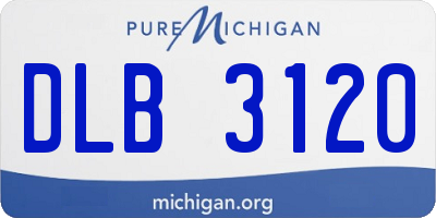 MI license plate DLB3120