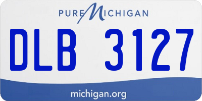MI license plate DLB3127