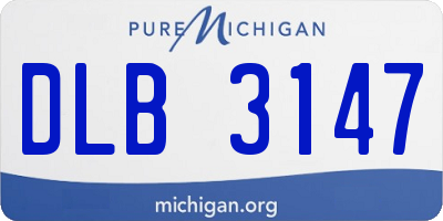 MI license plate DLB3147