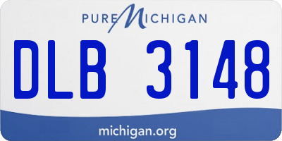 MI license plate DLB3148