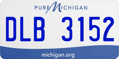 MI license plate DLB3152