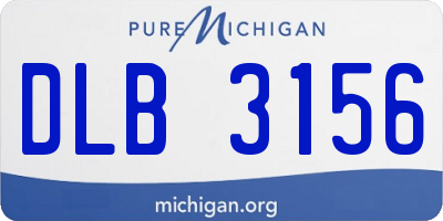 MI license plate DLB3156